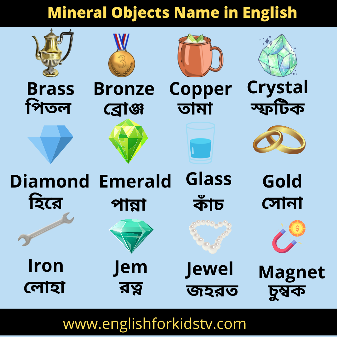 Mineral Object name for kids