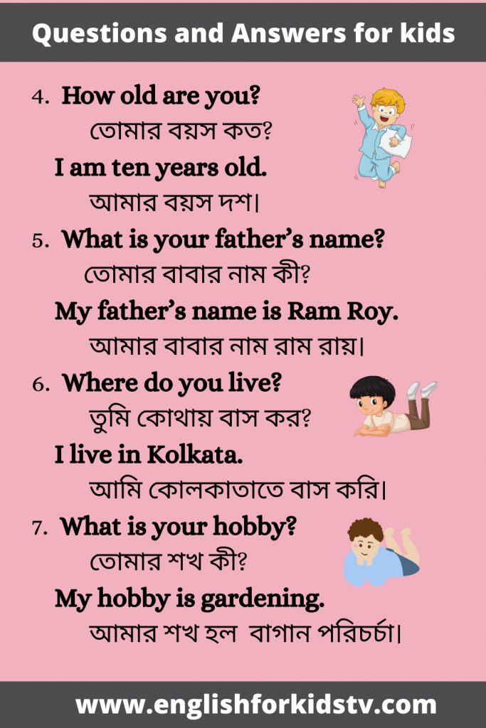 Questions and Answers for kids