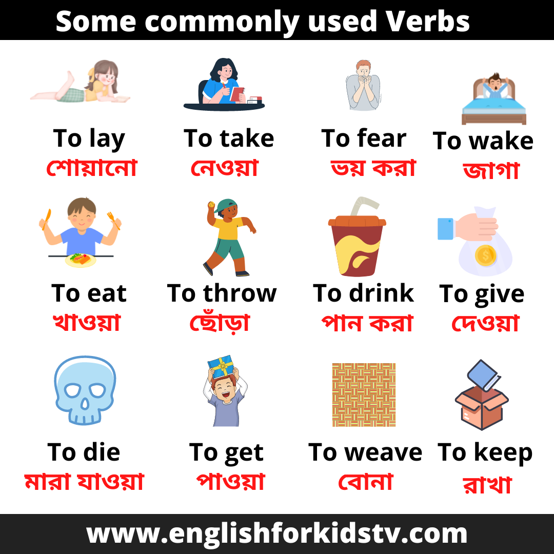 Some commonly used Verbs in English