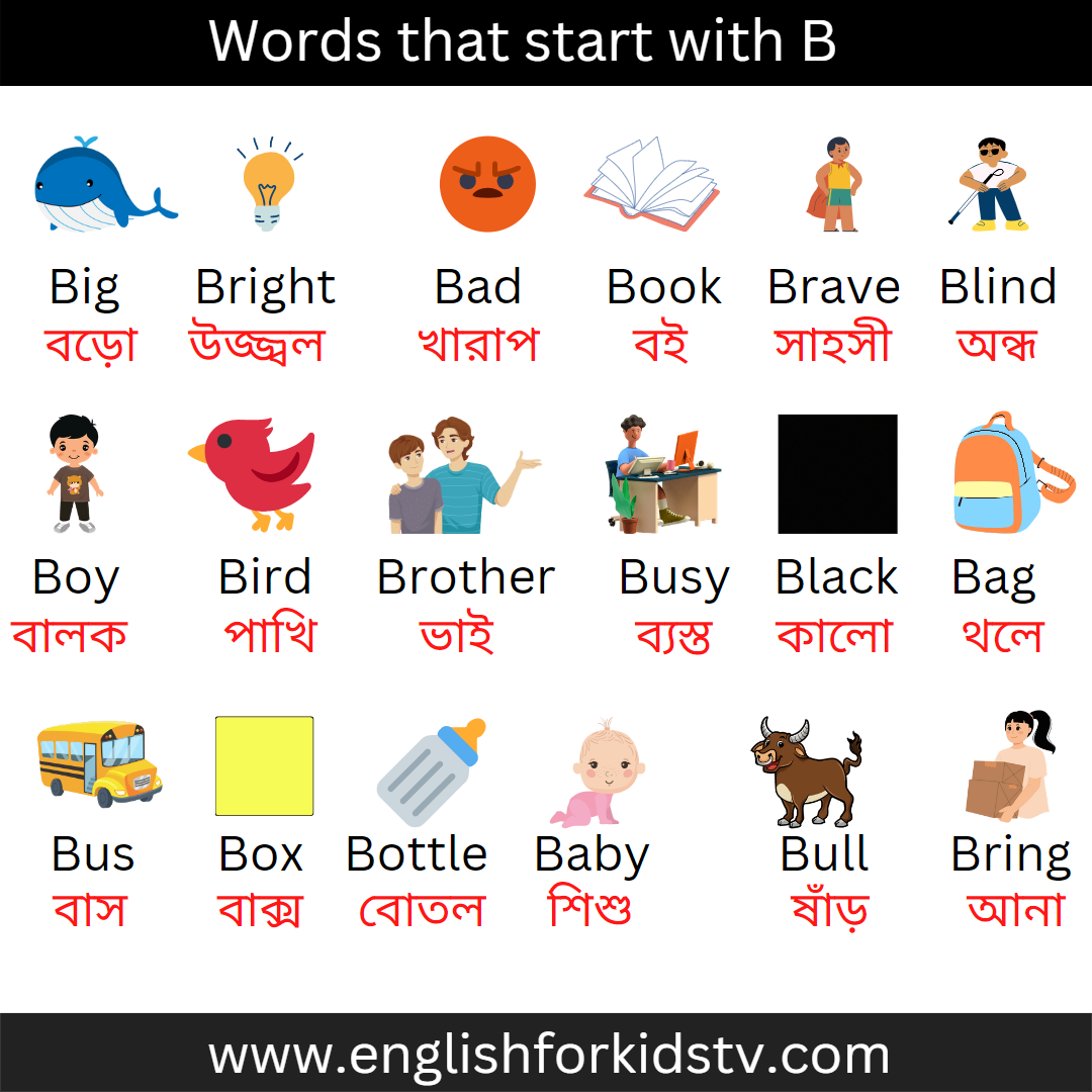 Words that start with B