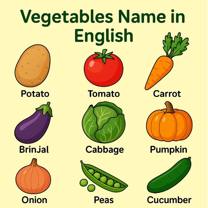 Vegetables Name in English